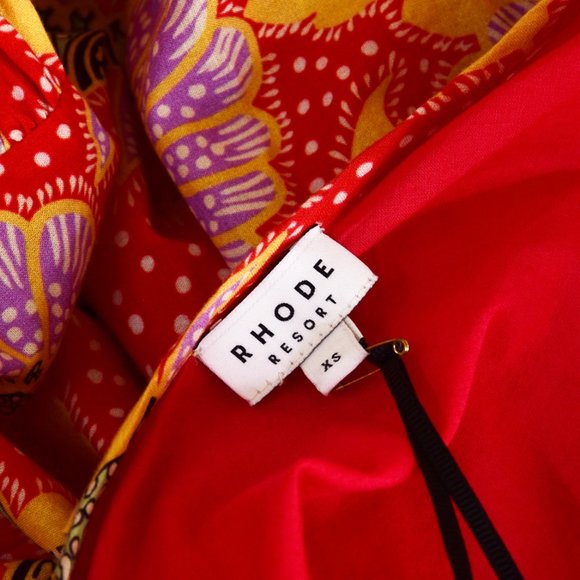 Rhode Resort Nala Belted Floral Print Cotton Dress - Womens - - Picture 5 of 6